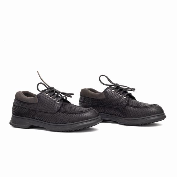 3.7k.$ PRADA RARE Snake Skin Black Split Toe Chunky Derby Avant Garde VTG US10